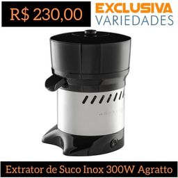 Título do anúncio: Extrator de Suco Inox 300W Agratto