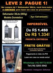 Título do anúncio: Defumador Caseiro Carnes Legumes 6Kg GLV Leve 1 Pague 2 Promoção De Fábrica