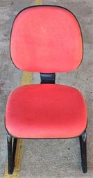 Título do anúncio: Cadeira Escritório Reforçada Tecido Vermelho Sem Braço Pés U