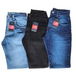 Título do anúncio: Kit 3 Calças Jeans Masculina Skinny Original Elastano Lycra Premium 