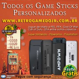 Game Stick Y6 Ver. 2.0 com 128GB Personalizado. - Retro Game do Jr