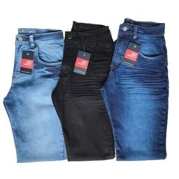 Título do anúncio: Kit 3 Calças Jeans Masculina Slim Original Elastano Lycra TAM 38