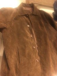 jaqueta de couro de antilope masculina