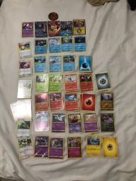 Lote Pokémon tipo Trevas ( Dark ) 50 cards - Comum, Foil, Reverse