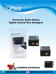 Título do anúncio: Conversor Áudio Óptico Digital Coaxial Rca Analógico- FAZEMOS ENTREGAS 