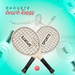 Título do anúncio: Raquete de Beach Tennis com Bolinha