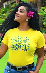 Título do anúncio: Camiseta Feminina Propósito - P, Amarela