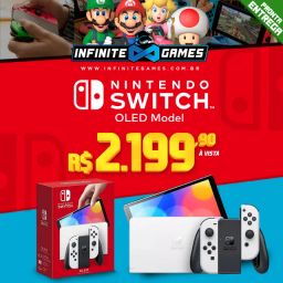 Console Nintendo Switch Oled 64gb Cinza Edição Jogo Super Smash Bros  Ultimate