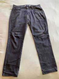 Título do anúncio: Calça Jeans Enzo Milano Original Cinza Escuro Tamanho 44 Regular Fit - Rasgo (Ver Fotos)