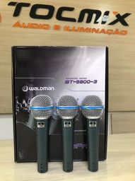 Título do anúncio: kit Microfone Waldman Bt 5800 C/ 3pcs produto novo com NF e garantia nacional