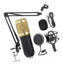 Título do anúncio: Microfone Condensador Com Suporte E Pop Filter e Braço Articulado 