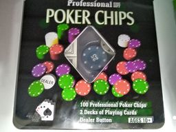 Título do anúncio: Estojo metálico de poker chips completo 