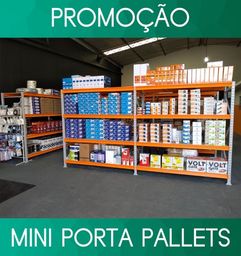 Título do anúncio: Mini Porta Pallets Novos - Expositores Resistentes Indicado para Cargas Volumosas