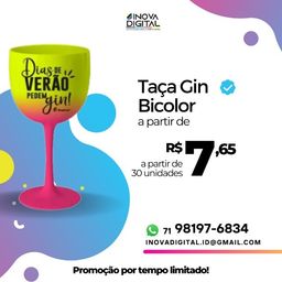 Título do anúncio: Taça Gin Bicolor Personalizada