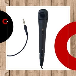 Título do anúncio: Microfone de Mão Preto Cabo Dinâmico Com Fio P10 Cabo 1m Karaokê 
