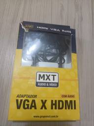 Título do anúncio: ADAPTADOR VGA X HDMI COM ÁUDIO COMPLETO ORIGINAL 