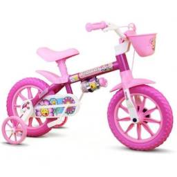 Título do anúncio: Bicicleta aro 12 fem flower rosa/branco Lilly Bike 