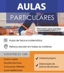 Aulas Particulares de Matemática e Química para alunos do CSVP