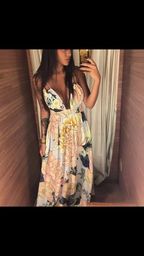 vestido maxi chita cubana