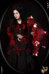 Título do anúncio: Sombrinha vermelha com renda / gótica / vintage / lolita