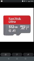 Título do anúncio: Cartão de memória Sandisk 512 6b + adaptador