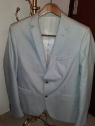 Título do anúncio: Blazer masculino Zara cinza clássico com forro em seda  T 52