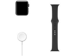 Título do anúncio: Apple Watch Series 3 (GPS) 38mm Caixa - Cinza-Espacial Alumínio Pulseira Esportiva Preta