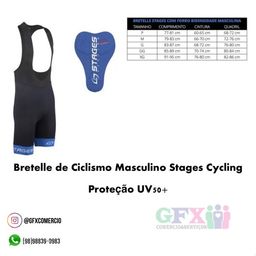 Título do anúncio: Bretelle de ciclismo masculino c proteção UV50+ STAGES CYCLING 