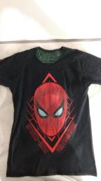 Título do anúncio: Camisa 2 em 1 Homem Aranha e Mysterio