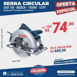 Título do anúncio: Serra Circular Bosch GKS150 1500W - Entrega grátis 