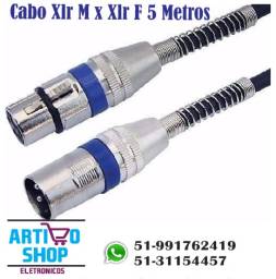 Título do anúncio: Cabos Microfone - dmx - Xlr / canon Balanceado 5 Metros