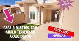 Título do anúncio: Casa para Venda em Araucária, Campina da Barra, 3 dormitórios, 1 banheiro, 2 vagas