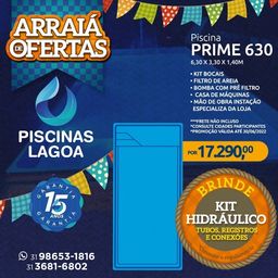 Título do anúncio: Mega Promoção da Piscina Prime 6,30x3,30x1,40 