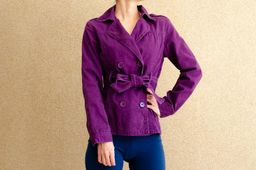 casaco feminino roxo