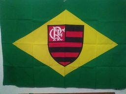 Título do anúncio: Bandeira Brasil Com Simbolo Escudo Flamengo Rj Urubu Mengão Torcedor Futebol