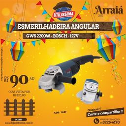 Título do anúncio: Esmerilhadeira Angular 7" (180mm) 2200w Bosch - Entrega grátis 