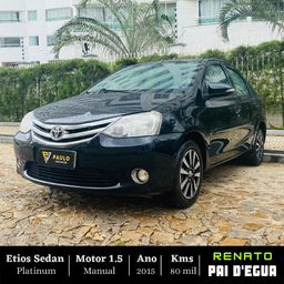 Título do anúncio: Etios 1.5 2015 Platinum Sedan 