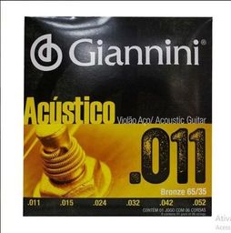 Título do anúncio: Corda Violão Aço Acústico Bronze 65/35 0.010 Geswam Giannini