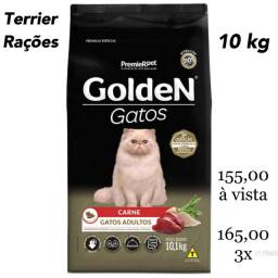 Título do anúncio: Ração Golden CARNE Gatos Adultos 10 kg