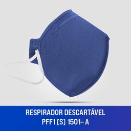 Título do anúncio: Respirador descartável PFF2 Alltec - Azul s/ Filtro - 1503A