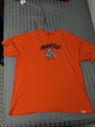 Título do anúncio: Camiseta Wanted laranja caveira