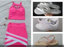 Título do anúncio:  Kit top,saia Suplex tênis ou sandálias