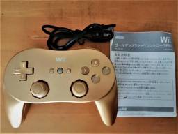Título do anúncio: Controle Golden Classic  Wii/WiiU Original Japão na Caixa - Usado