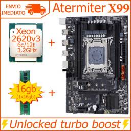 Título do anúncio: Kit Placa Mãe X99 + Xeon 2620v3 + 16gb Ddr4 + Turbo Boost