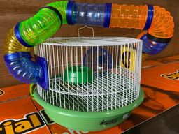 Título do anúncio: Gaiola para hamster com 3 andares, tubos e rodinha