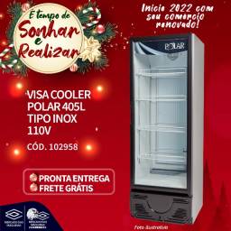 Título do anúncio: Expositor refrigerado visa cooler 405L Polar inox Novo Frete Grátis