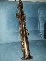 Título do anúncio: Saxofone Soprano Jahnke Sib Reto Dourado