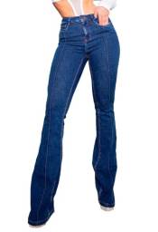 Título do anúncio: Calça Jeans Flare Com Nervuras Frontais Consciência 21952