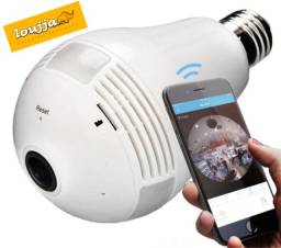 Título do anúncio: Lâmpada com Câmera ip wifi HD espiã monitoramento segurança 360 graus panorâmica V380