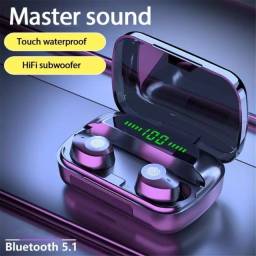 Título do anúncio: Fone de Ouvido Bluetooth 5.1 e PowerBank - Com display Digital e IPX7